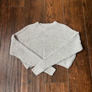 Urban Outfitters Gray Ribbed Crew Neck Sweater